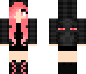 ender girl con pelo rosa