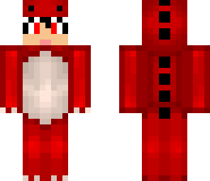 red dino boy with lips