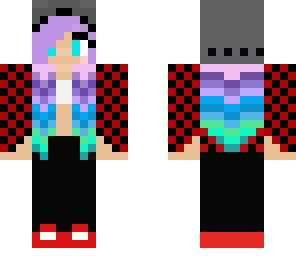 beanie and flannel girl