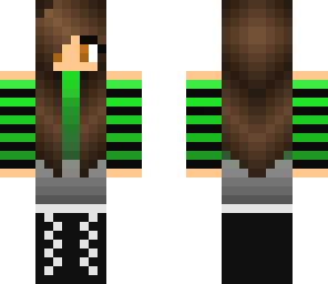 green skater girl