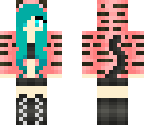 pink and teal tiger girl