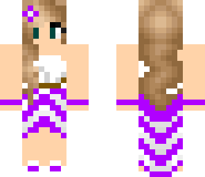 purple beach girl