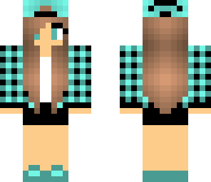 turquoise hipster plaid