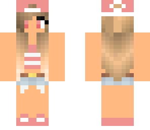 red pastel girl twin