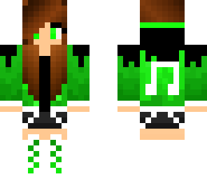 green hoodie girl