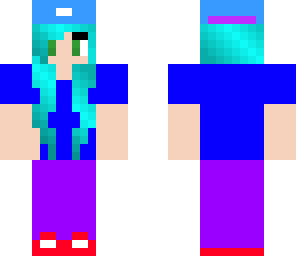 biker blue girl
