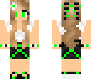 green and black dress