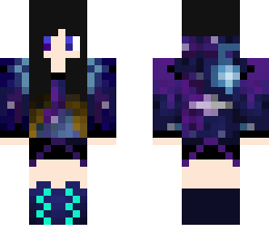galaxy girl with ombre hair