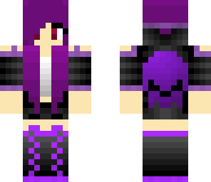 purple skull girl