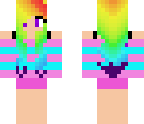 cotton candy rainbow girl
