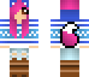 cotton candy winter girl