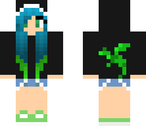 fixed green dragon girl with green tips