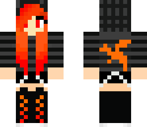 orange and red dragon girl