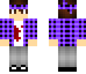 blue plaid and bandana