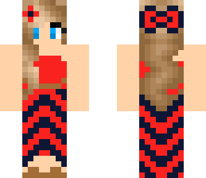 red dress beach girl