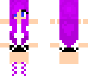 cute purple haired girl