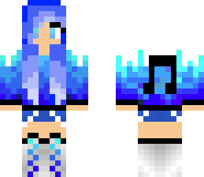 blue ombre music girl