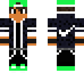 black and green nike teen