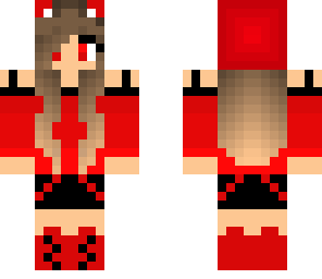 red girl with hat