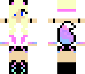 update blonde pink dip dye cute girl skin