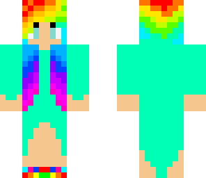 rainbow hair girl