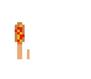 corndog with mustard and ketchup