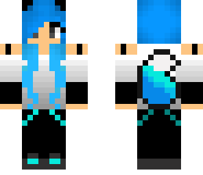 blue wolf haired girl