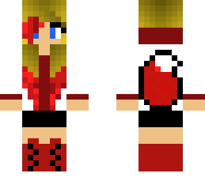 girl with red highlights