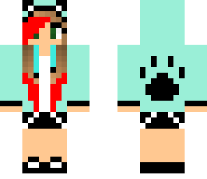 wolf girl with red tips