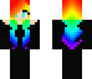 black dress starter girl skin rainbow