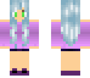 blue haired simple girl