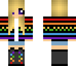 rainbow winter outfit oreoemsa