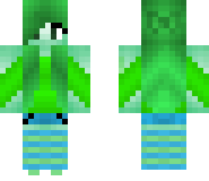 green kawaii girl
