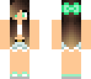 mint-green bow summer girl