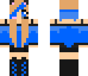 blue anime gamer girl