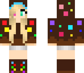 rainbow girl chocolate cake