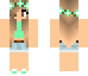 mint green girl