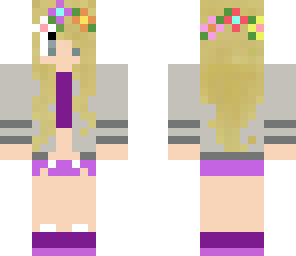 blond flower teen girl