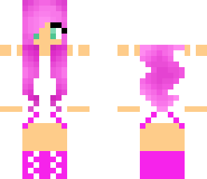 cute pink hair girl