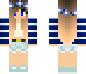 blue stripe girl