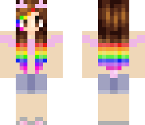 hamster girl rainbow hair