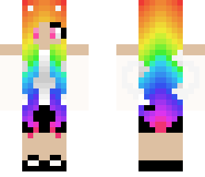 rainbow cat girl