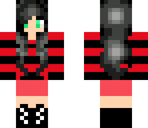 gothic girl with red sweater