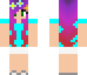 summer look with flowers in hair