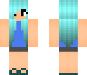 aqua haired girl
