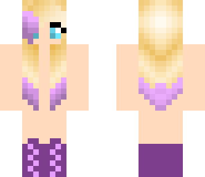 purple-dyed hair