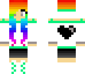 rainbow cute girl