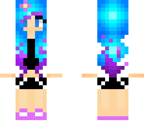 blue dipped in purple