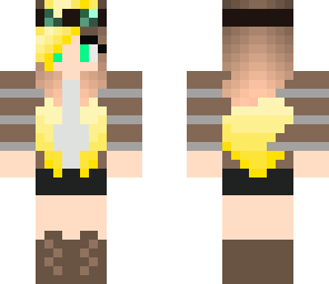 steam punk girl with yellow hair