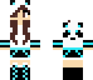 blue panda girl